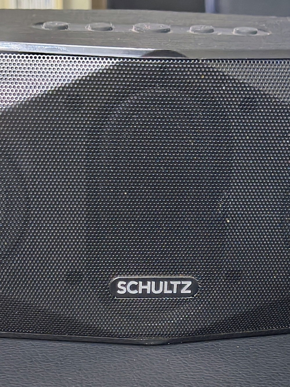 Schultz Crystal Black Portable Bluetooth Speaker with Front Mesh Grill